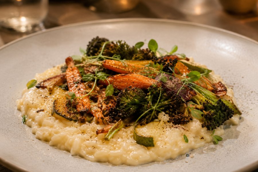 Risotto crémeux aux légumes rôtis