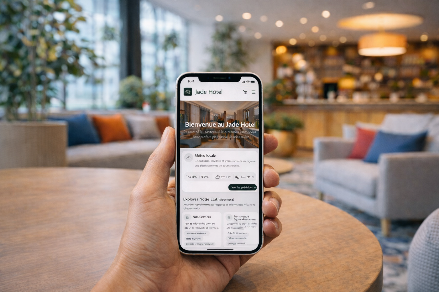 Illustration du room directory My Stay Link sur divers appareils